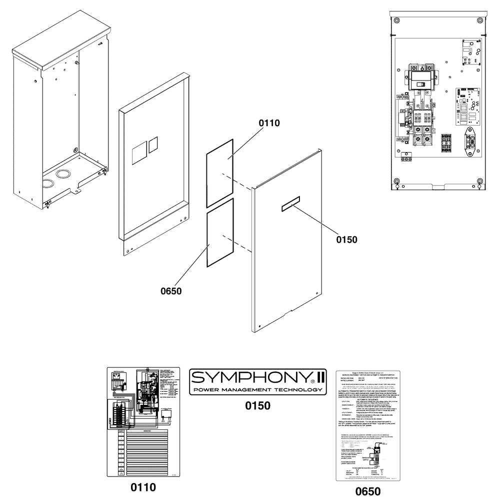 Decals Group - Ats Informational (Used After Serial No. 132027567) Diagram and Parts List for 071054-02  Briggs and Stratton Generator